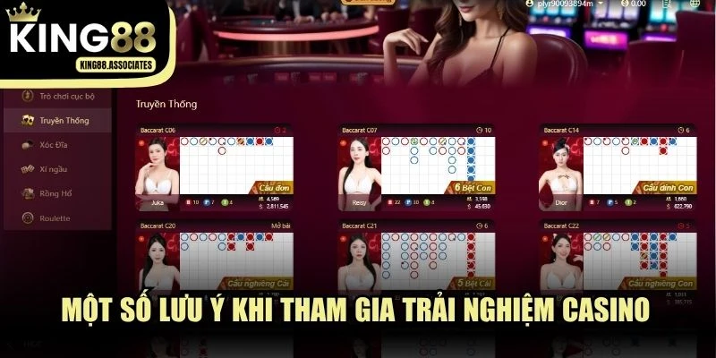 Một số lưu ý khi tham gia trải nghiệm Casino tại KING88 được suôn sẻ