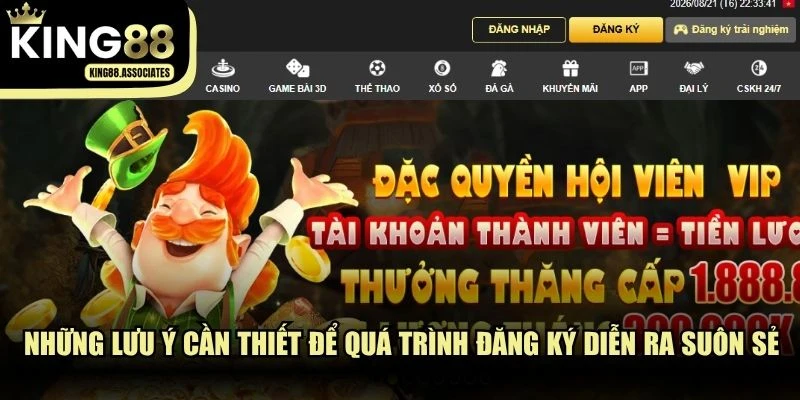 Những lưu ý cần thiết để quá trình đăng ký diễn ra suôn sẻ, thành công
